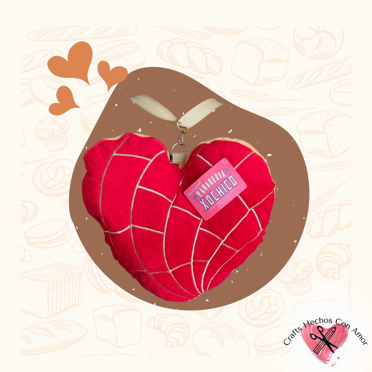 Pan Dulce "Corazon" Concha Crossbody / Backpack
