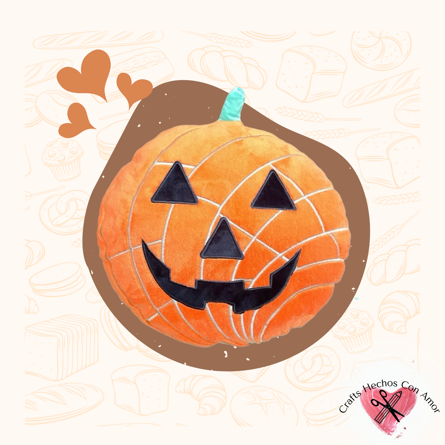 "PumpConcha" Cushion Jack-o-lantern Plush
