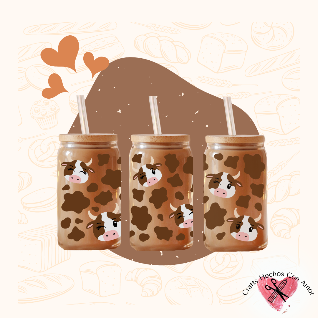 Choco Cow Glass Glass Tumbler
