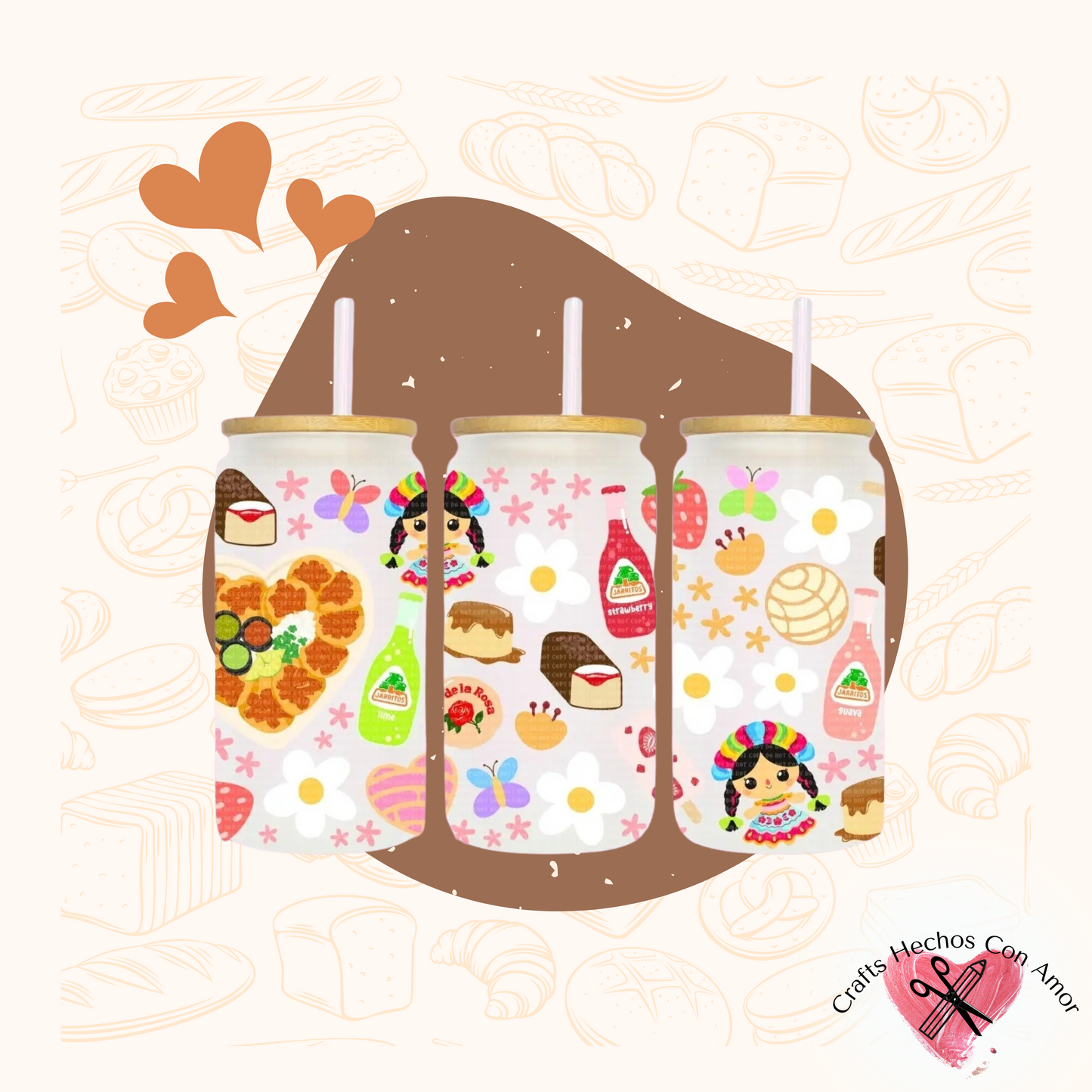 Muñeca Snacks Glass Tumbler