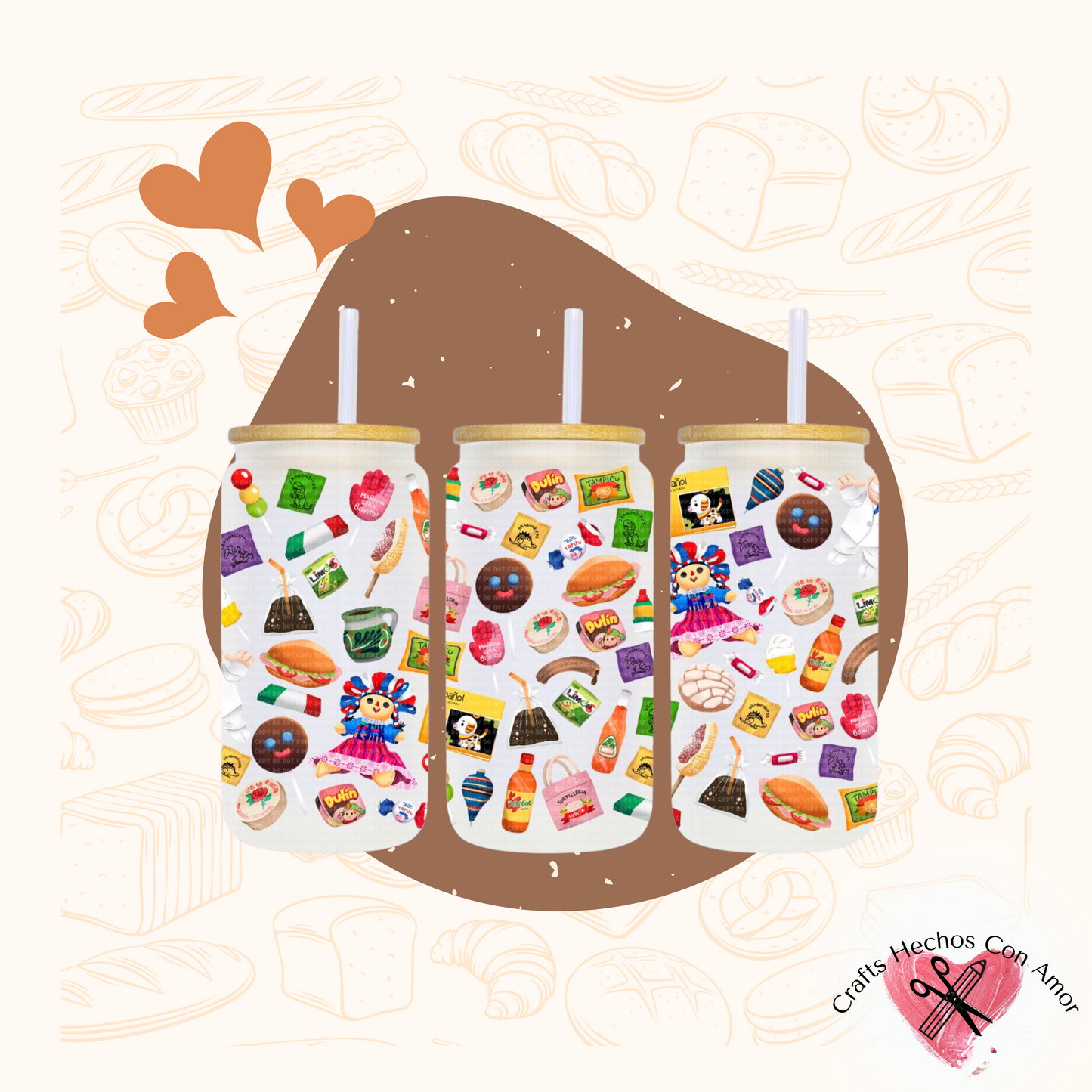 Antojitos en México Glass Tumbler