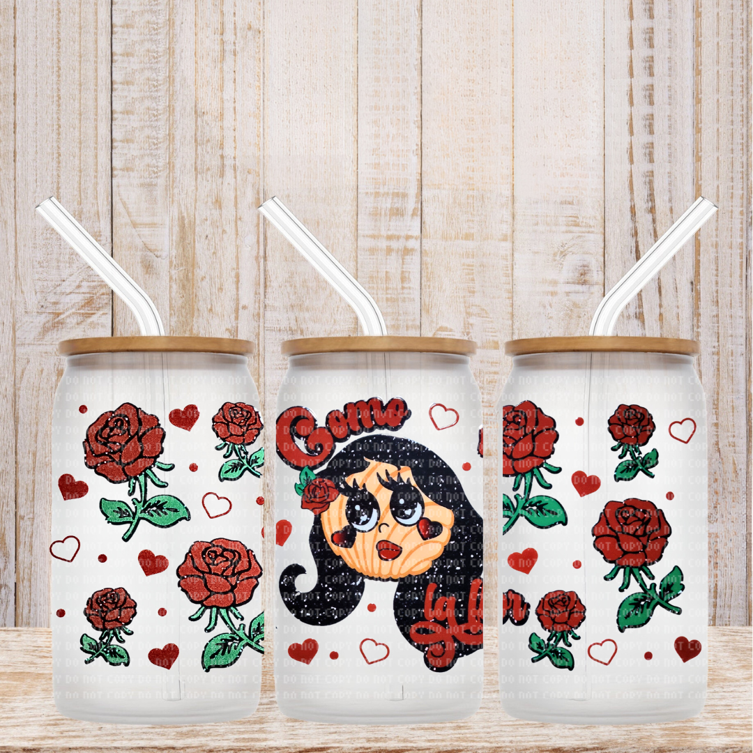 Como La Flor Conchita Glass Tumbler