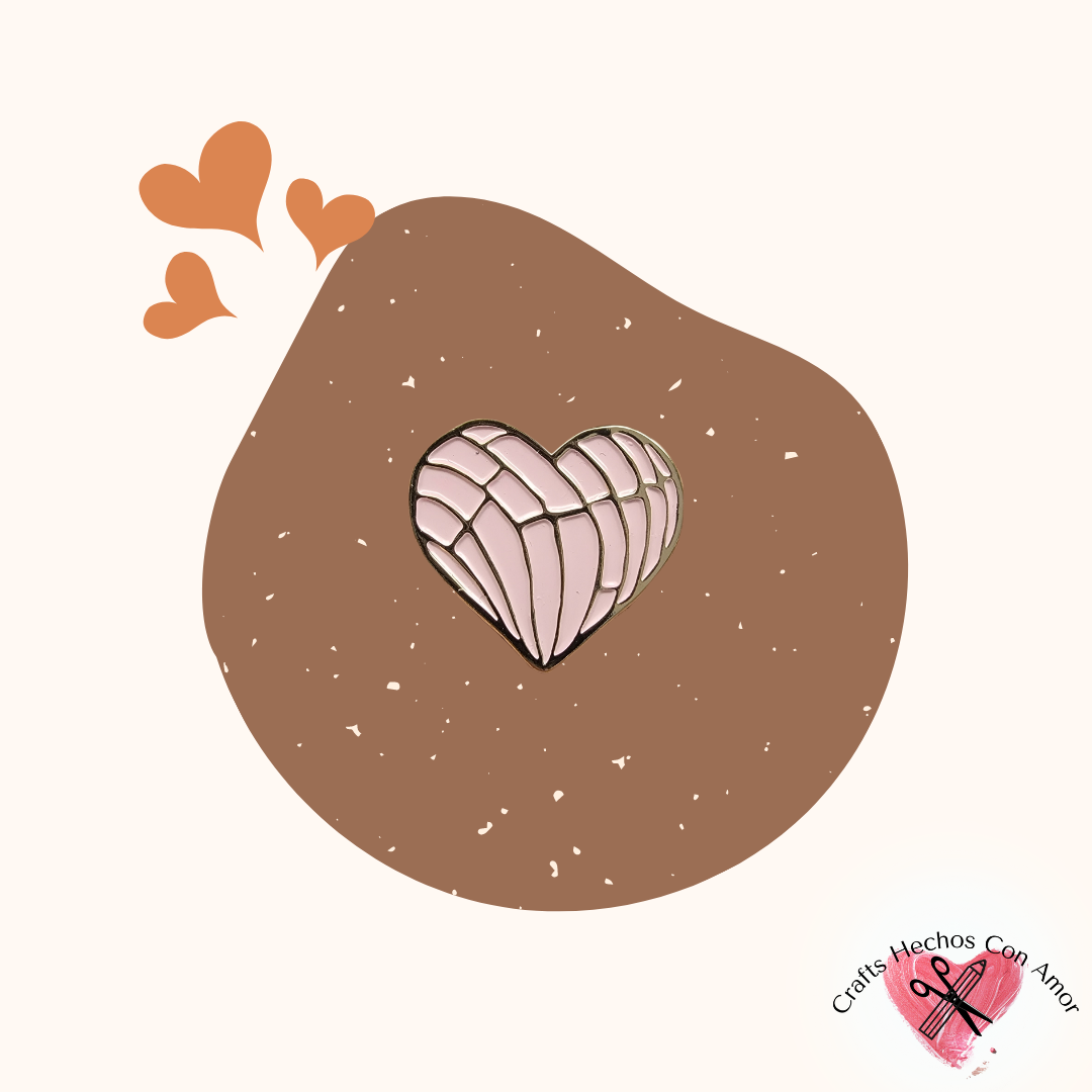 Corazon Concha Enamel Pin