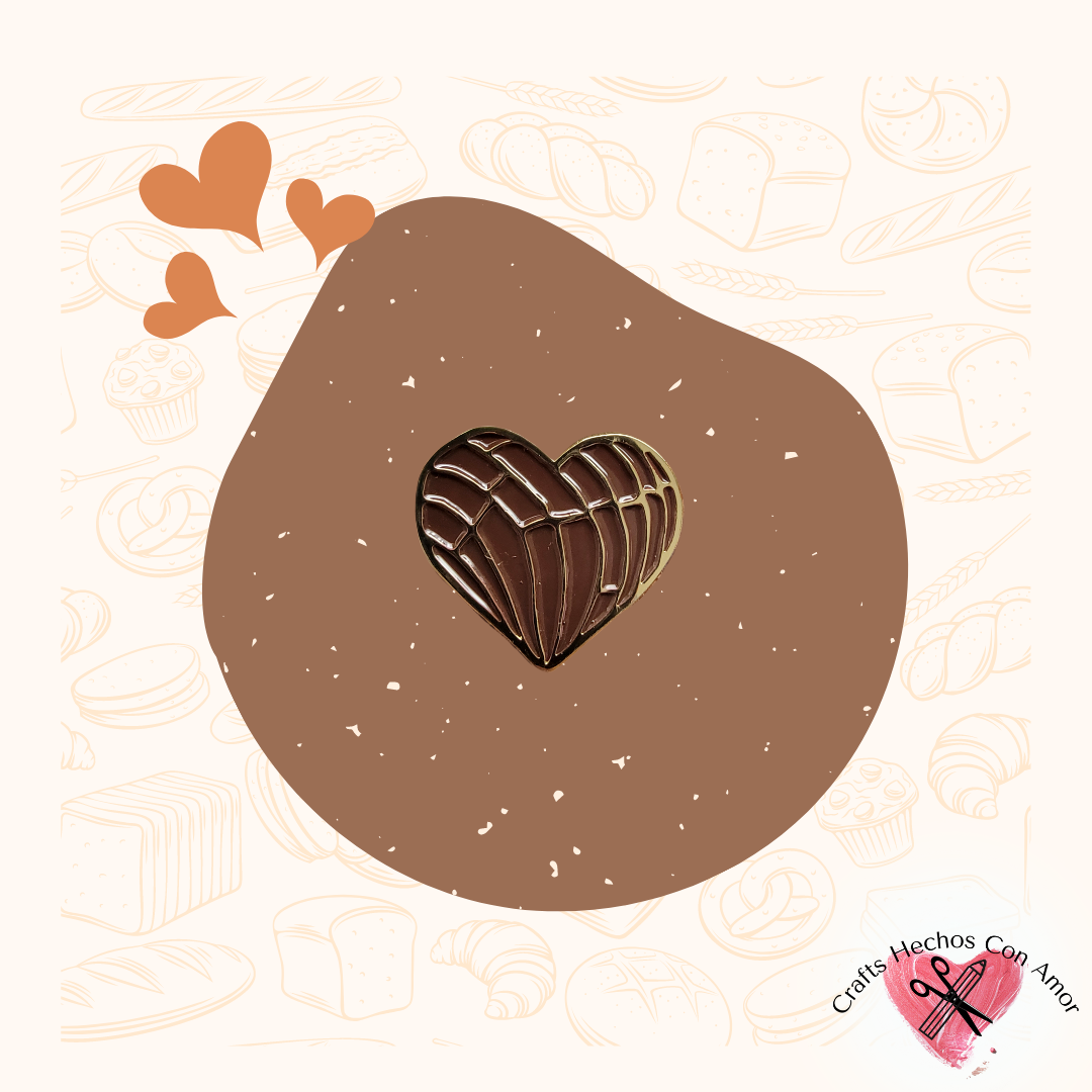Corazon Concha Enamel Pin