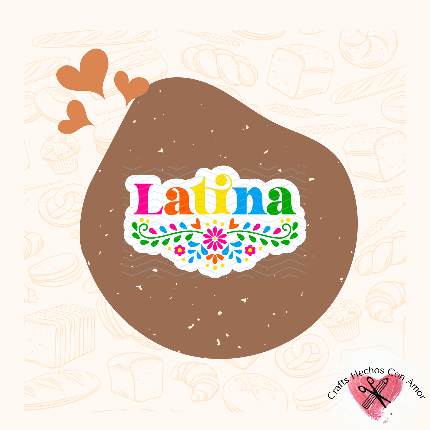 Latina Floral Sticker