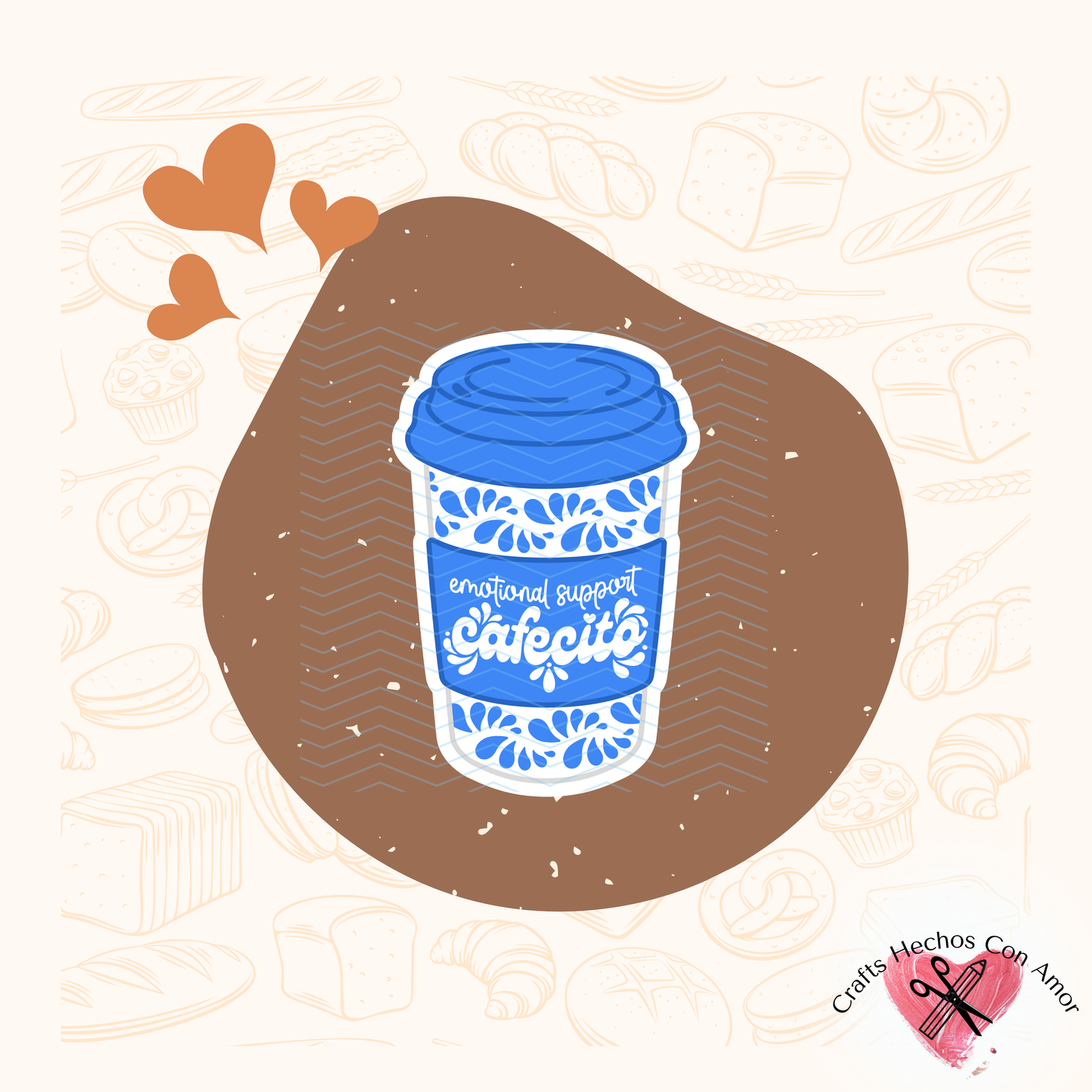 Emotional Support Cafecito Sticker