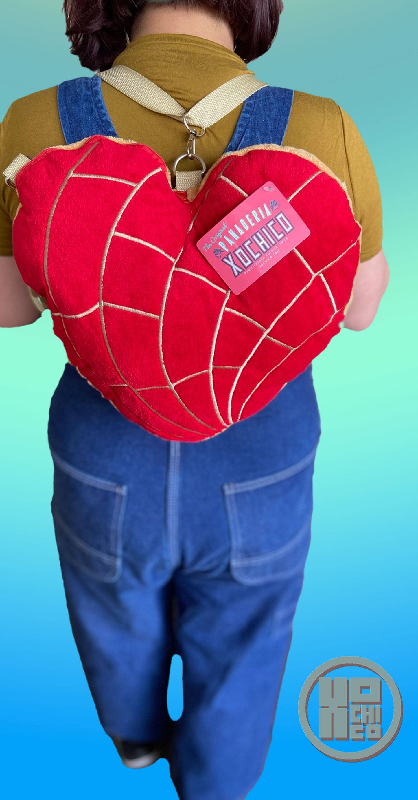 Pan Dulce "Corazon" Concha Crossbody / Backpack Combo Bag: Concha Corazon Red Backpack / Cross Body Bag